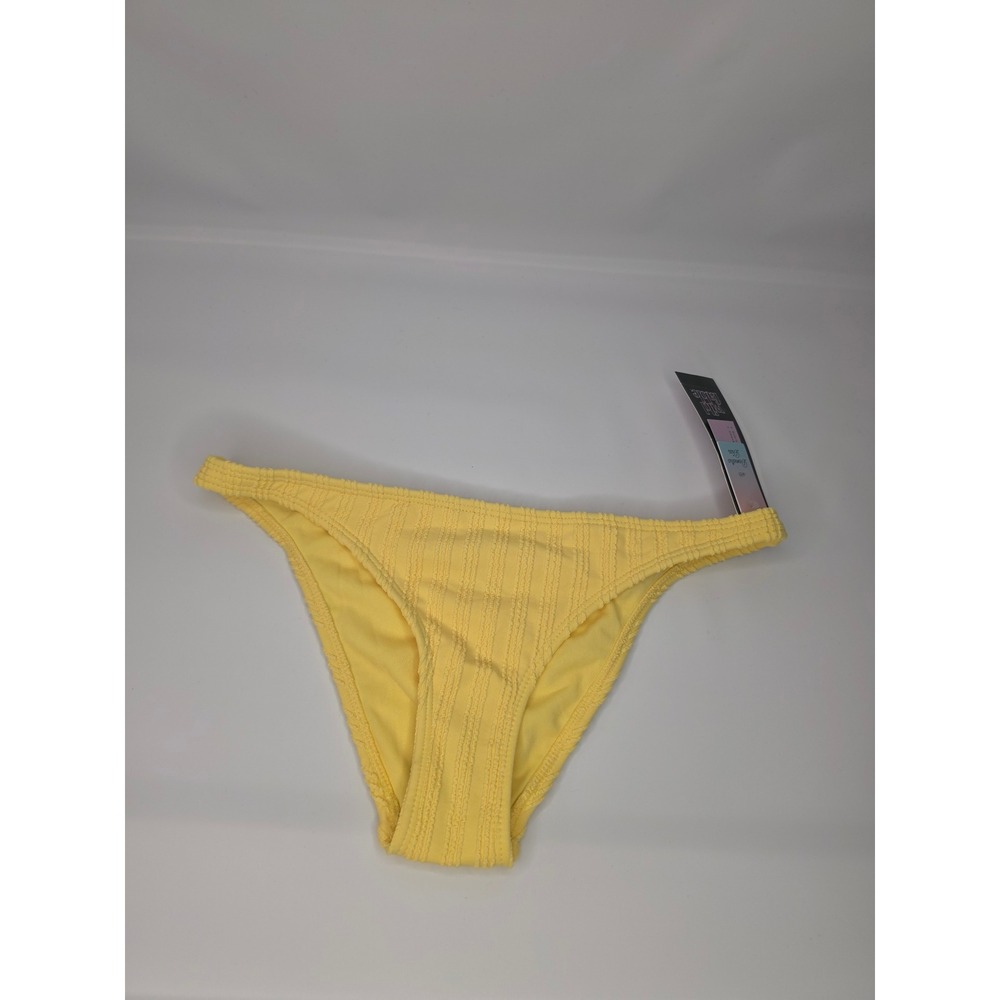 Wild Fable Textured Bikini Bottom Yellow XS NWT